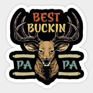 Best Buckin Papa Hunting Bucking Sticker